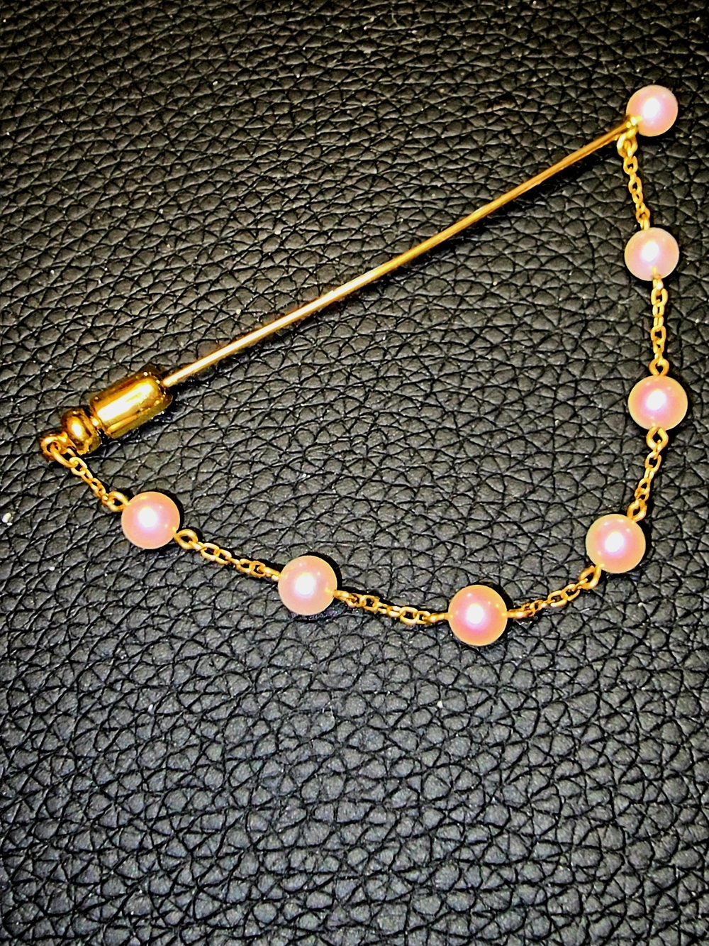 Mikimoto Gold Stick Pink 18ķ With PINK PEARLS